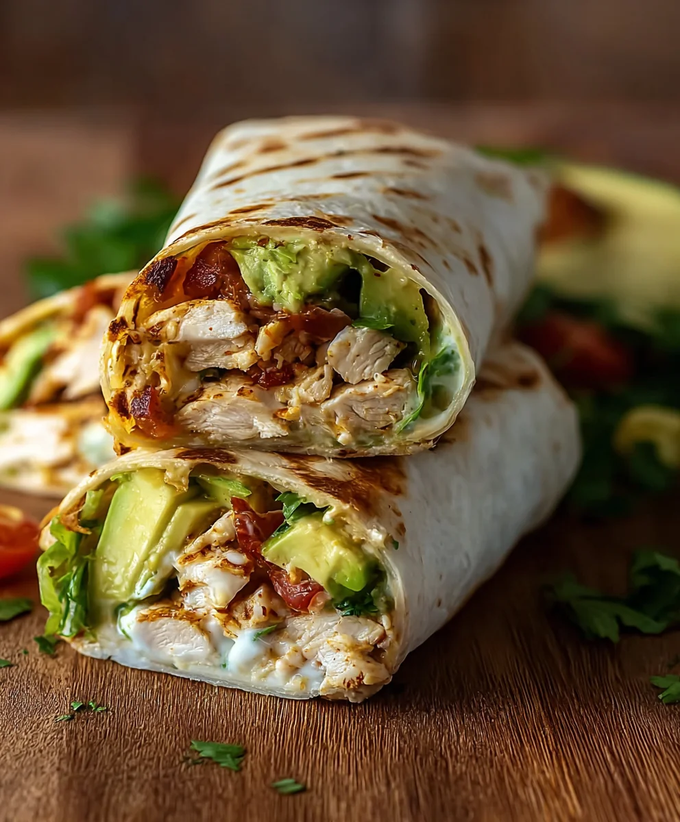 Easy Chicken Avocado Wrap - Quick Lunch Recipe