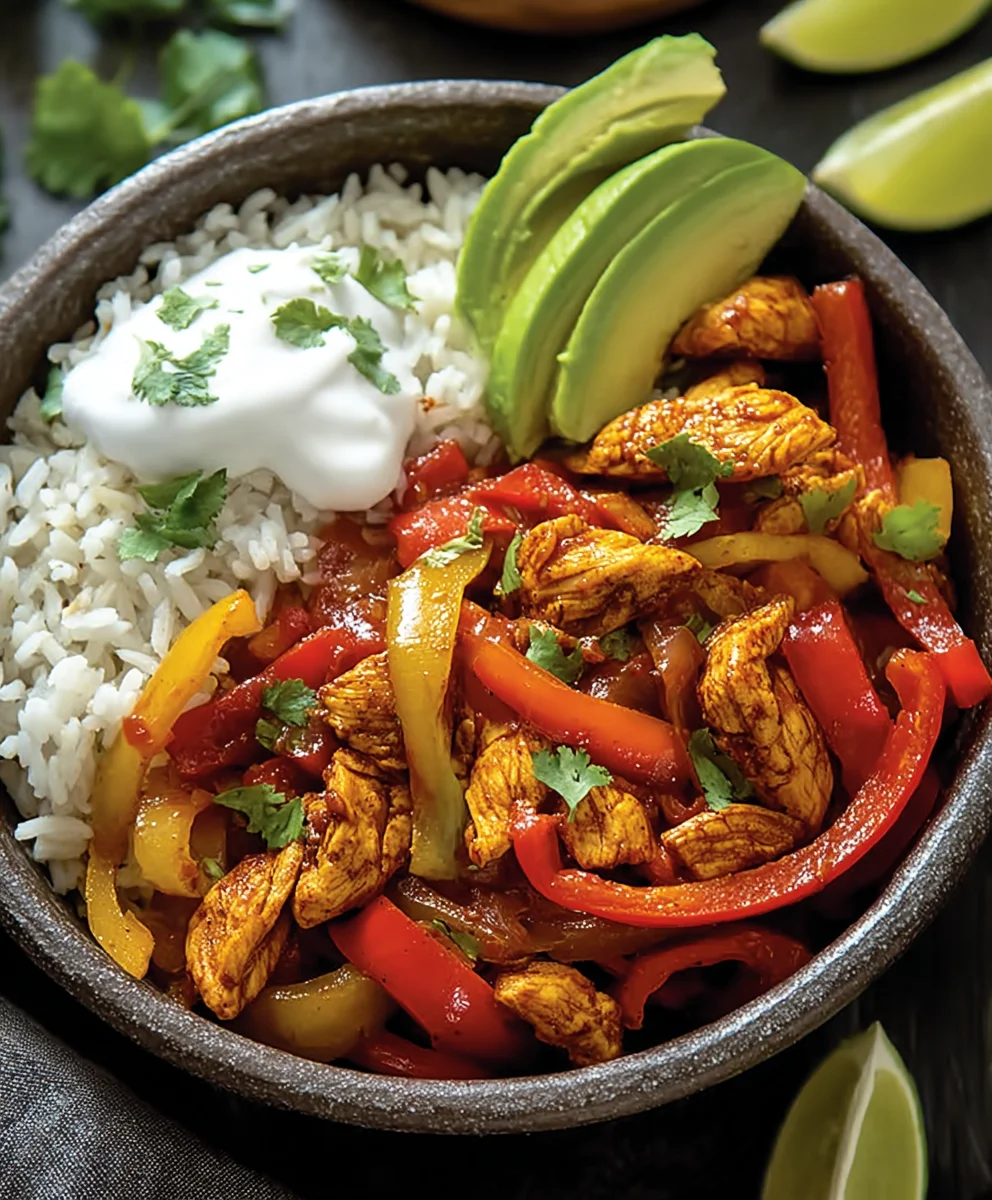 Easy Chicken Fajita Bowl - Flavorful & Fast Dinner