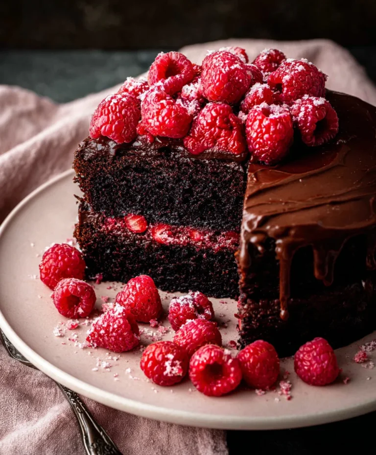 Rich Chocolate Raspberry Cake Recipe-Decadent Dessert