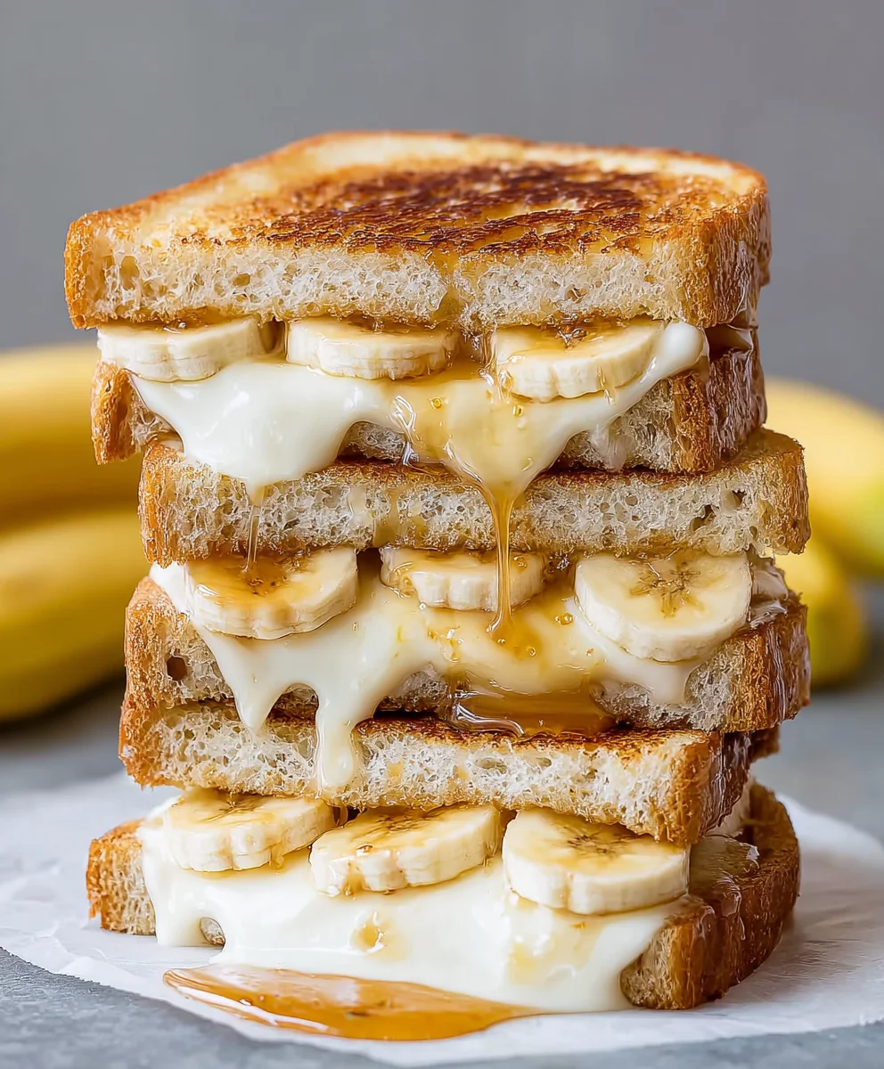 Honey Banana Grilled Cheese- Sweet & Savory Delight