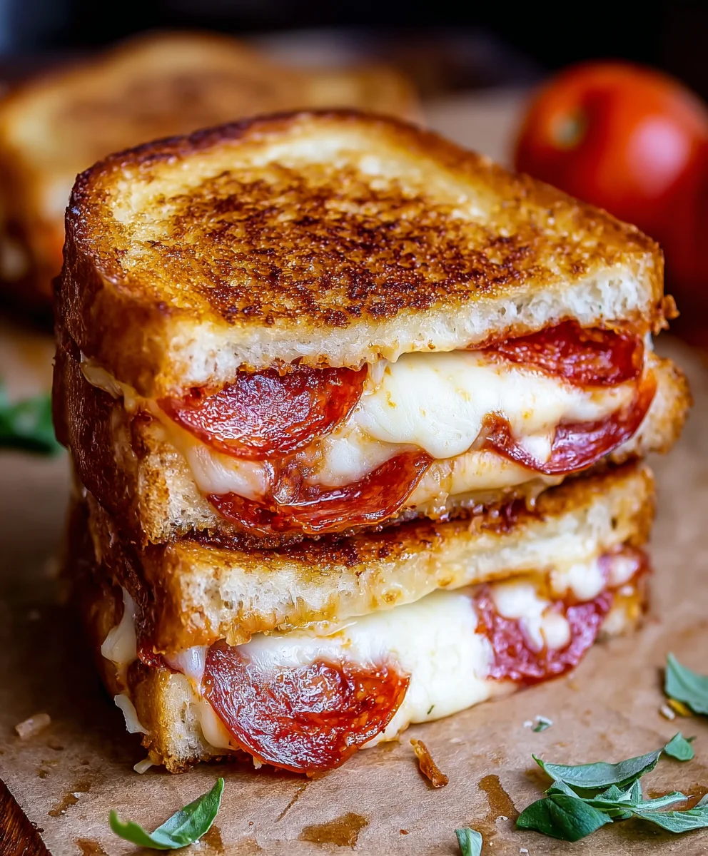 Beef Beef Pepperoni Pizza Grilled Cheese Recipe