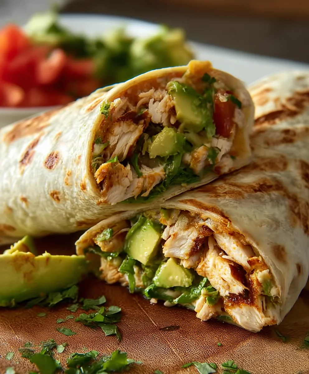 Easy Chicken Avocado Wrap - Quick Lunch Recipe
