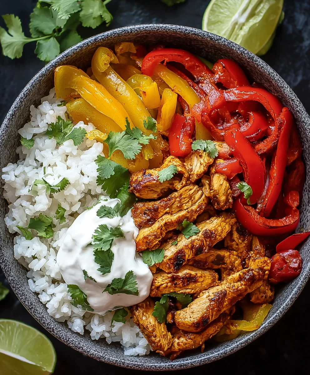 Easy Chicken Fajita Bowl - Flavorful & Fast Dinner