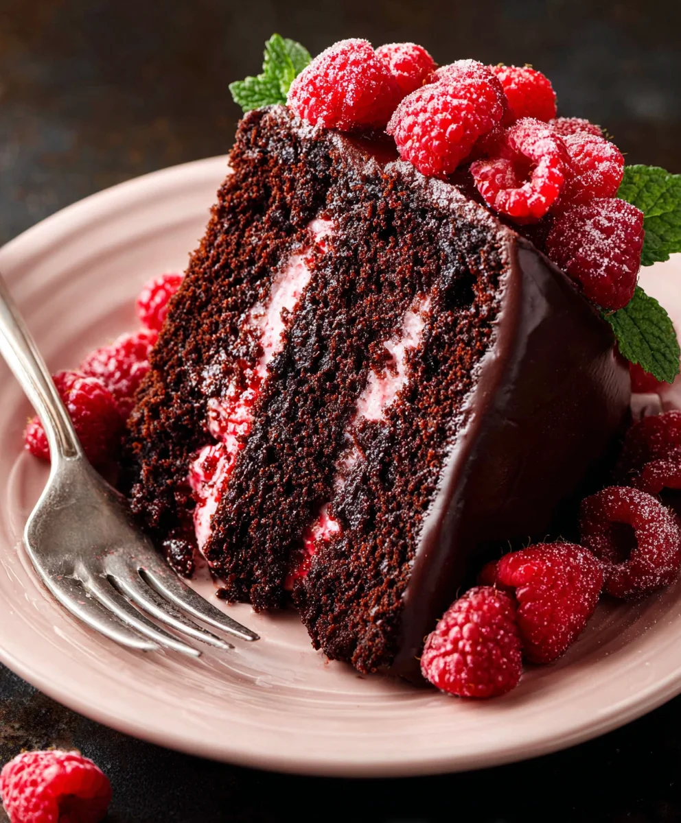 Rich Chocolate Raspberry Cake Recipe-Decadent Dessert