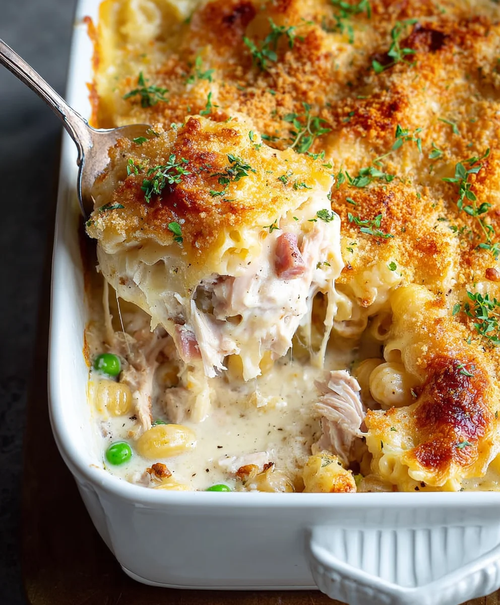 Easy Creamy Chicken Cordon Bleu Casserole Recipe