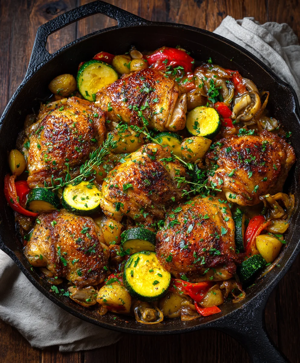 Healthy Low Carb One Pot Chicken Skillet Recipe