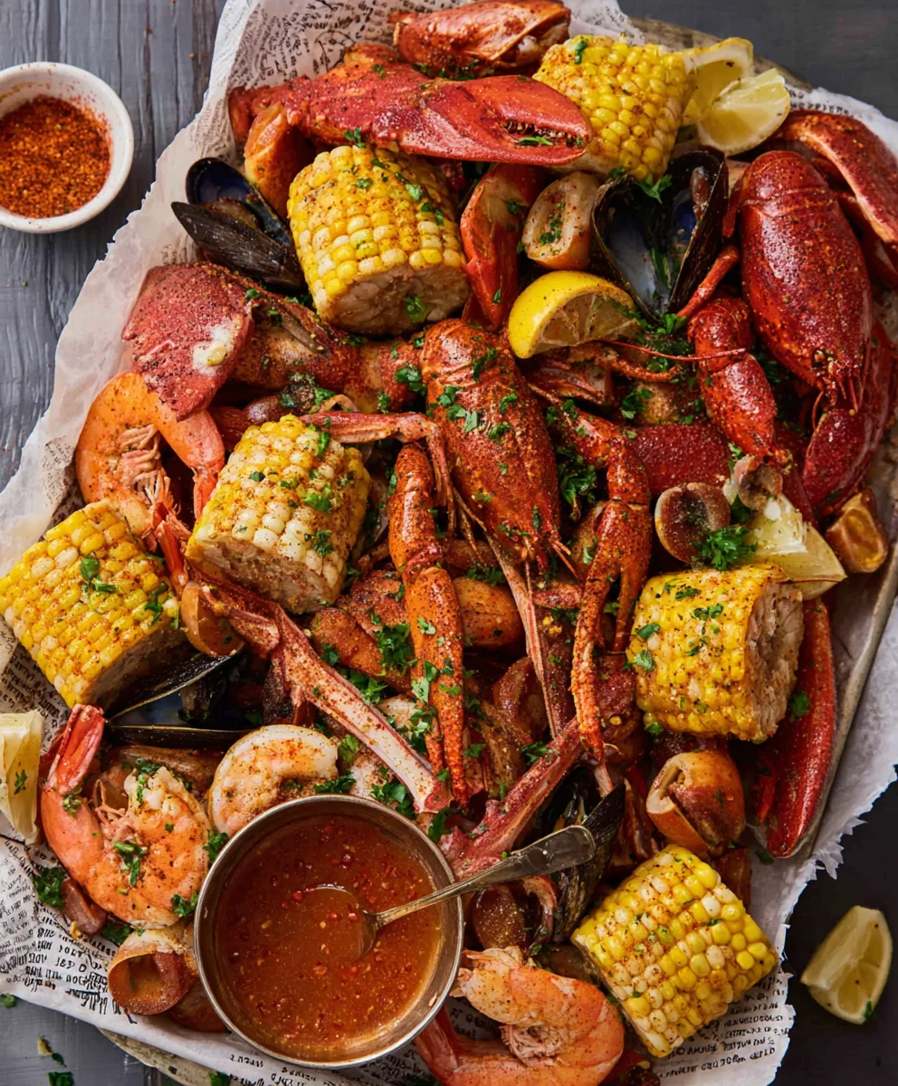Spicy Garlic Butter Cajun Seafood Boil Recipe - Easy Homemade