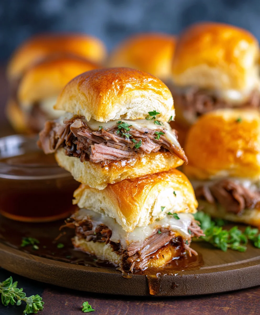 Easy French Dip Sliders - Flavorful Beef Sandwiches
