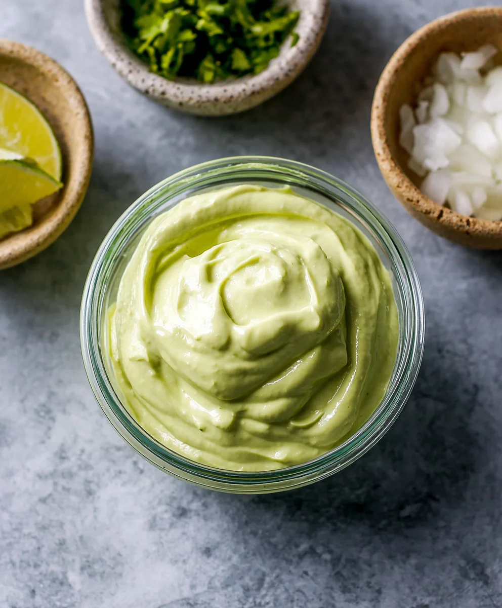 5-Minute Avocado Crema - Thick Creamy & Easy