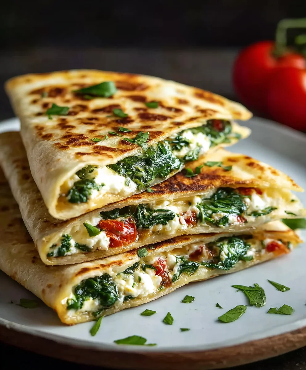 Easy Spinach Feta Quesadillas Quick Meal