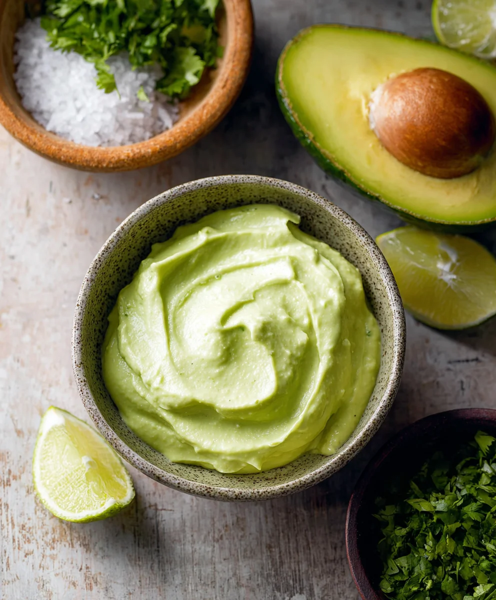 5-Minute Avocado Crema - Thick Creamy & Easy