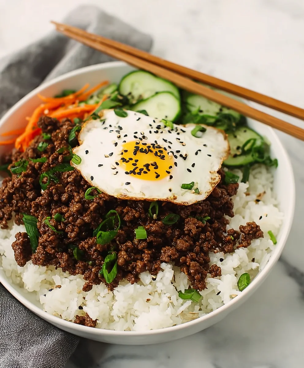 Quick Korean Ground Beef Bowl - Minute Meal