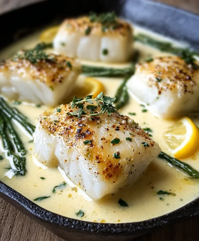 Baked Cod in Coconut Lemon Cream Sauce – Easy Recipe