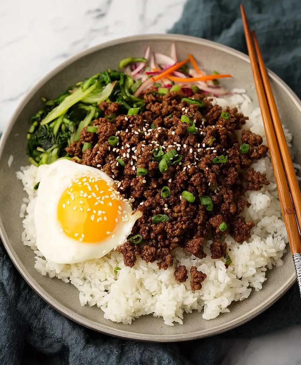 Quick Korean Ground Beef Bowl - Minute Meal