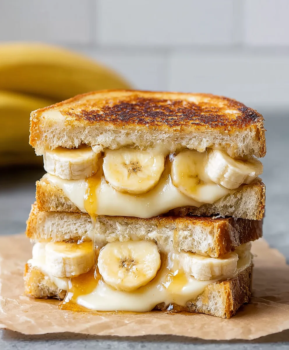 Honey Banana Grilled Cheese- Sweet & Savory Delight