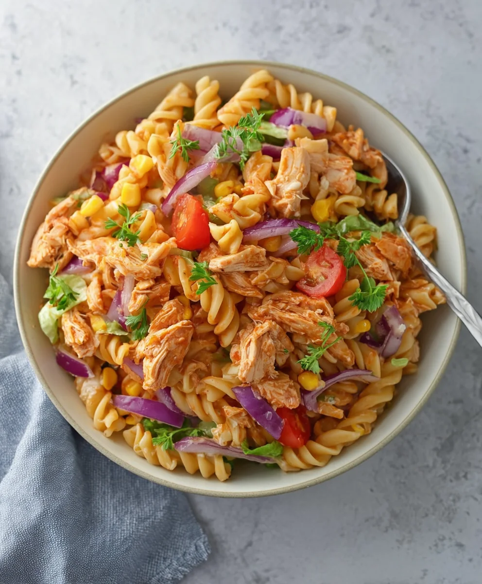 BBQ Chicken Pasta Salad - Easy Crowd-Pleaser