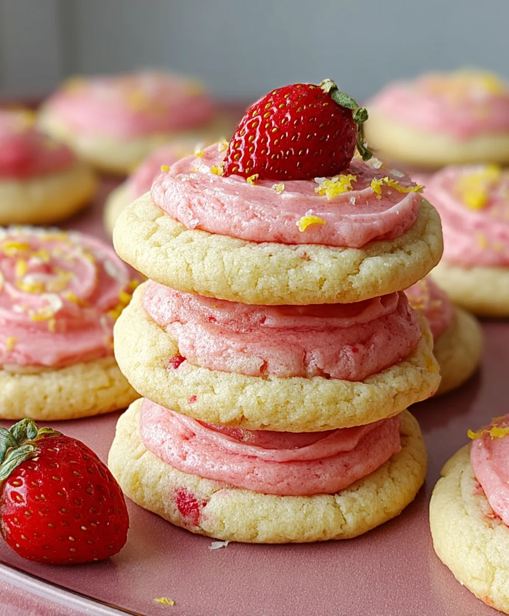 Strawberry Lemonade Cookies - Zesty & Sweet Treat