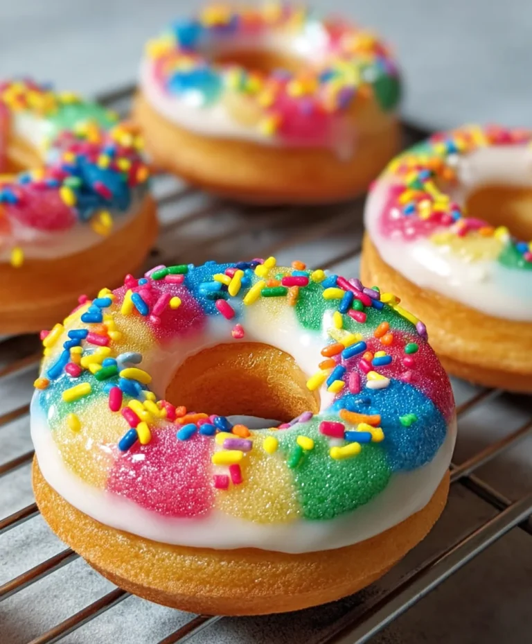 Mini Rainbow Donuts-Vanilla Bean Flavor Delight