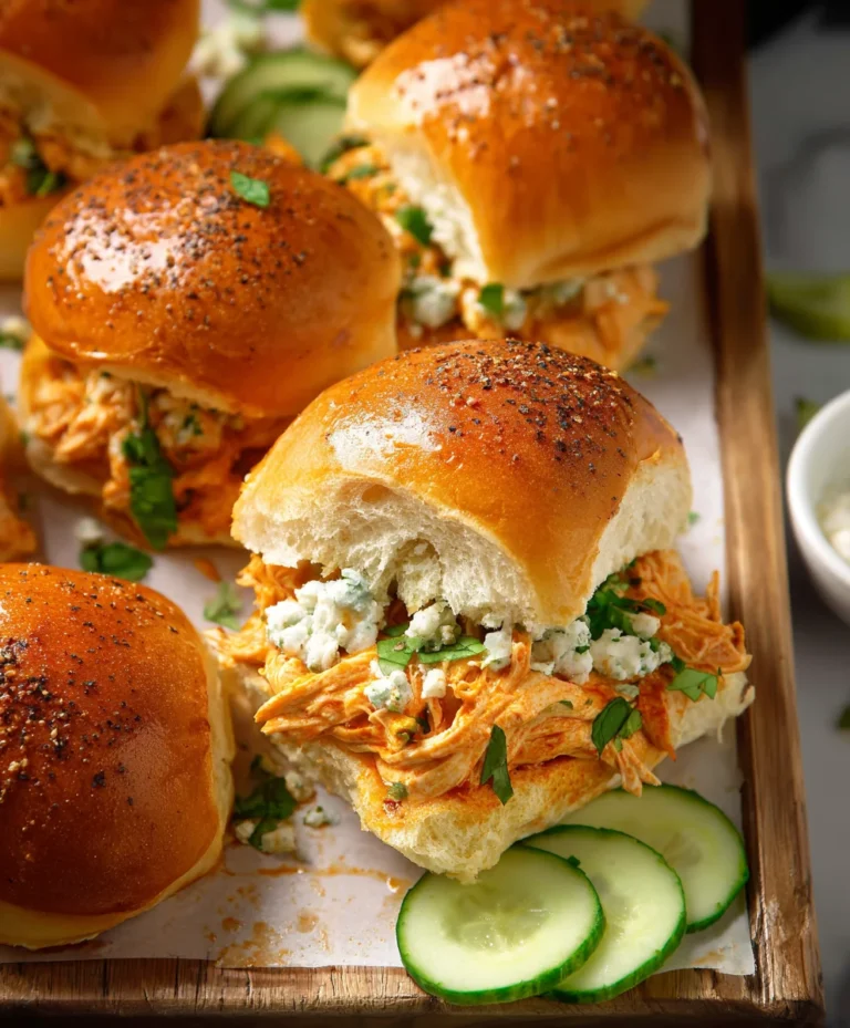 Spicy Buffalo Chicken Sliders- Easy & Delicious