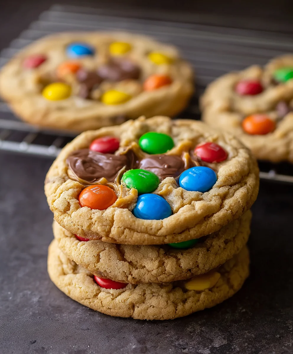 Chewy Peanut Butter M-and-M Cookies Recipe