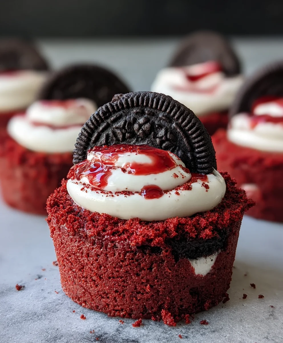 Mini Red Velvet Oreo Cheesecake Bites