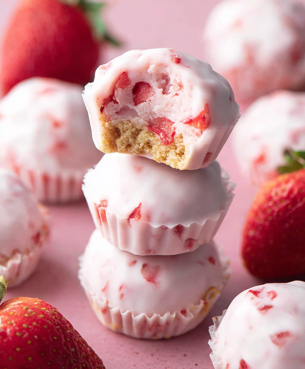 Easy Strawberry Yogurt Bites - Healthy Snack Recipe