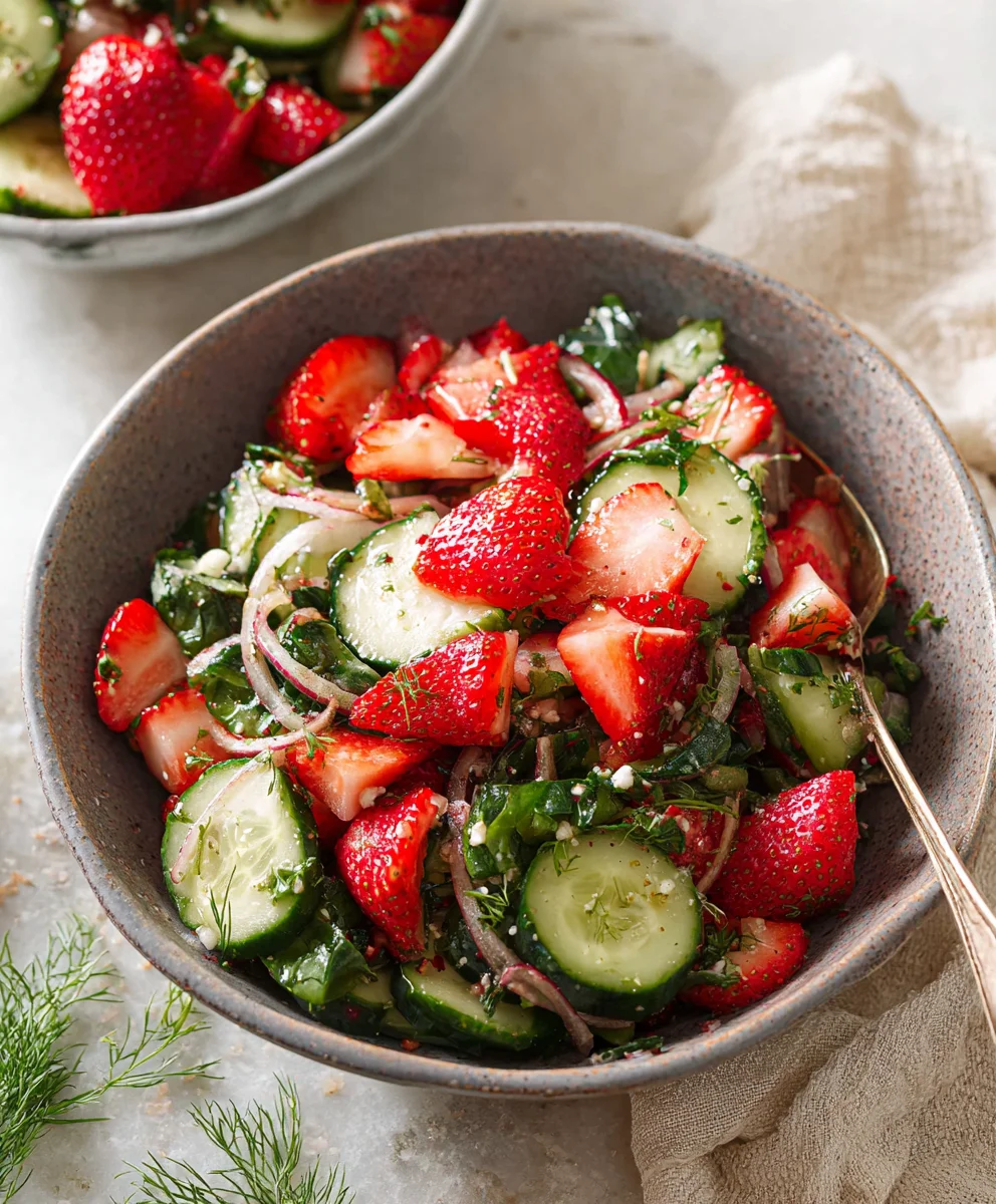 Refreshing Cucumber Strawberry Salad Recipe