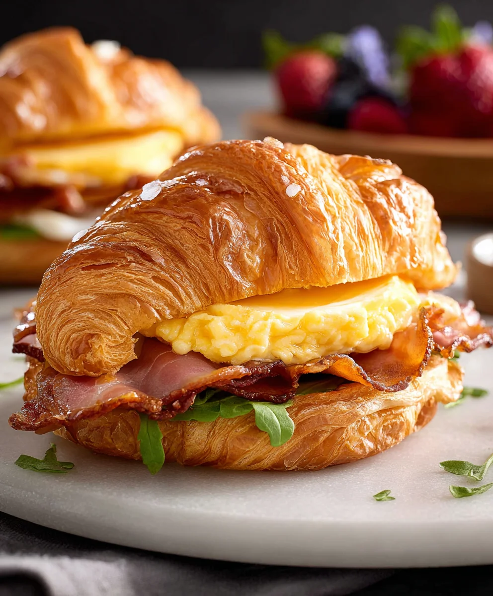 Easy Croissant Breakfast Sandwiches - Quick & Delicious Bites