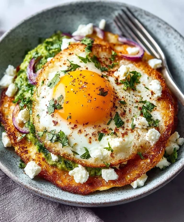 Crispy Feta Fried Eggs- Easy Flavorful Breakfast