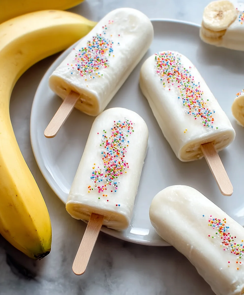Frozen Banana Yogurt Pops-Easy Refreshing Treat