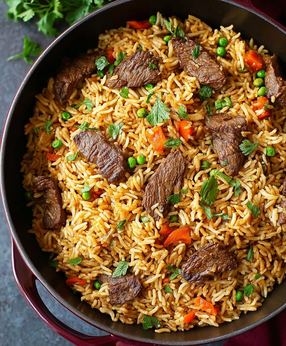 Authentic Beef Rice Plov Recipe - Flavorful & Easy