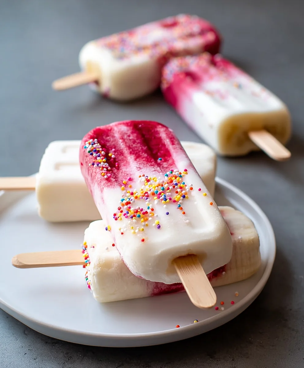 Frozen Banana Yogurt Pops-Easy Refreshing Treat