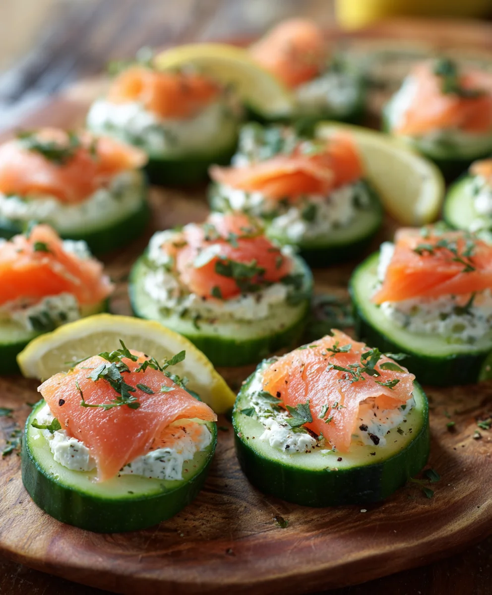 Cucumber Smoked Salmon Bites- Easy Appetizer