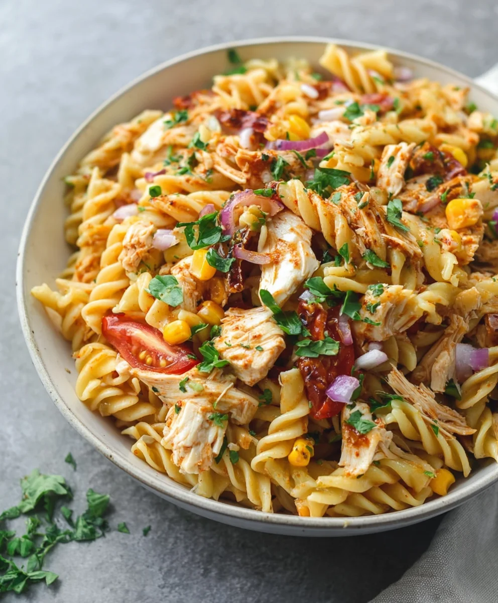 BBQ Chicken Pasta Salad - Easy Crowd-Pleaser