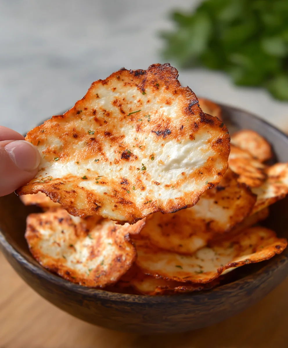 Crispy Cottage Cheese Chips- Healthy Keto Snack