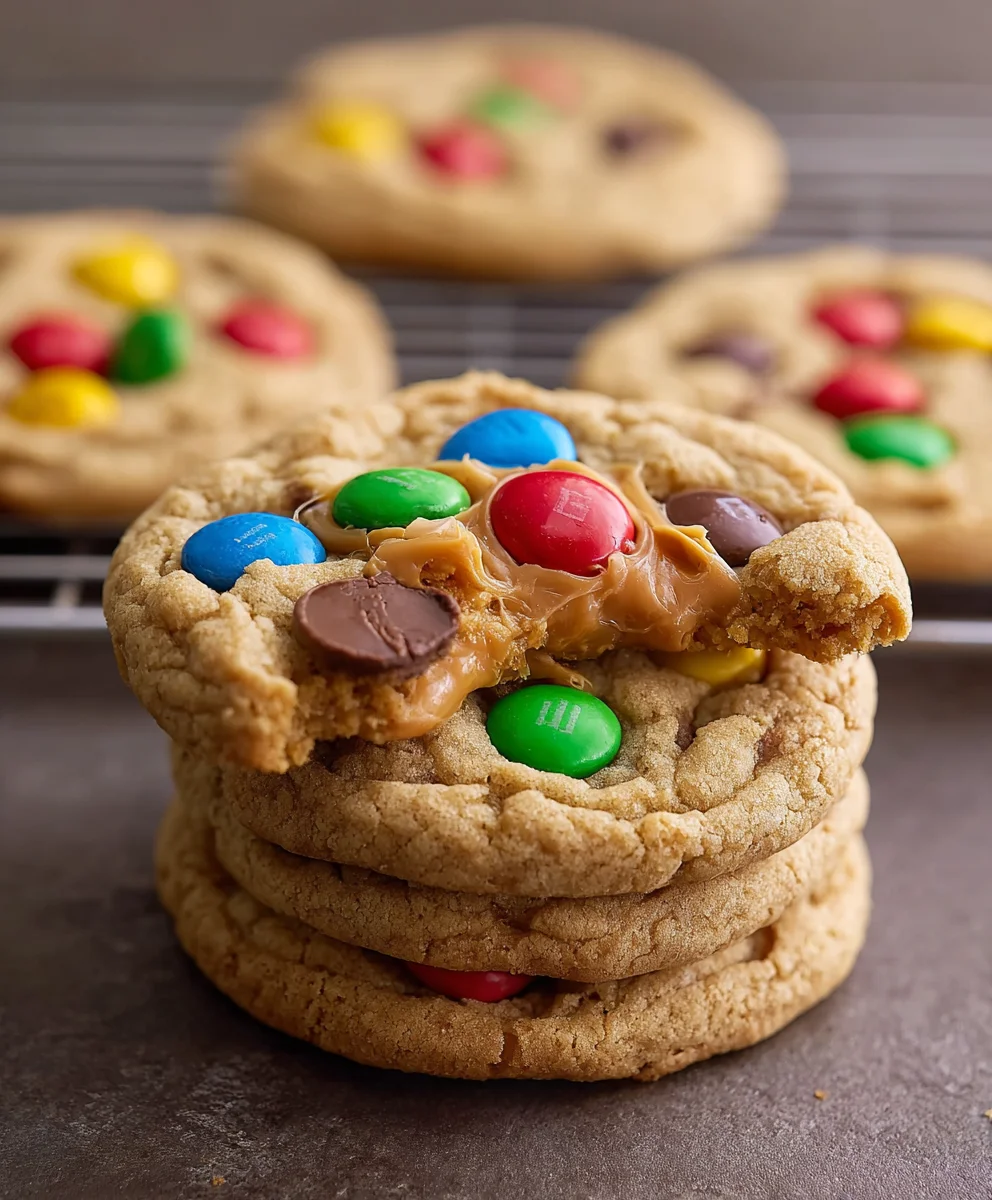 Chewy Peanut Butter M-and-M Cookies Recipe