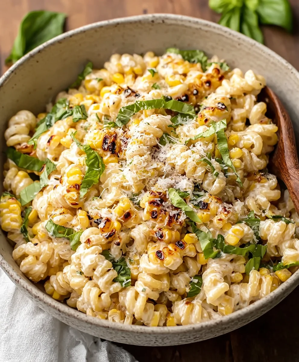 Creamy Street Corn Pasta Salad Recipe-Easy & Delicious
