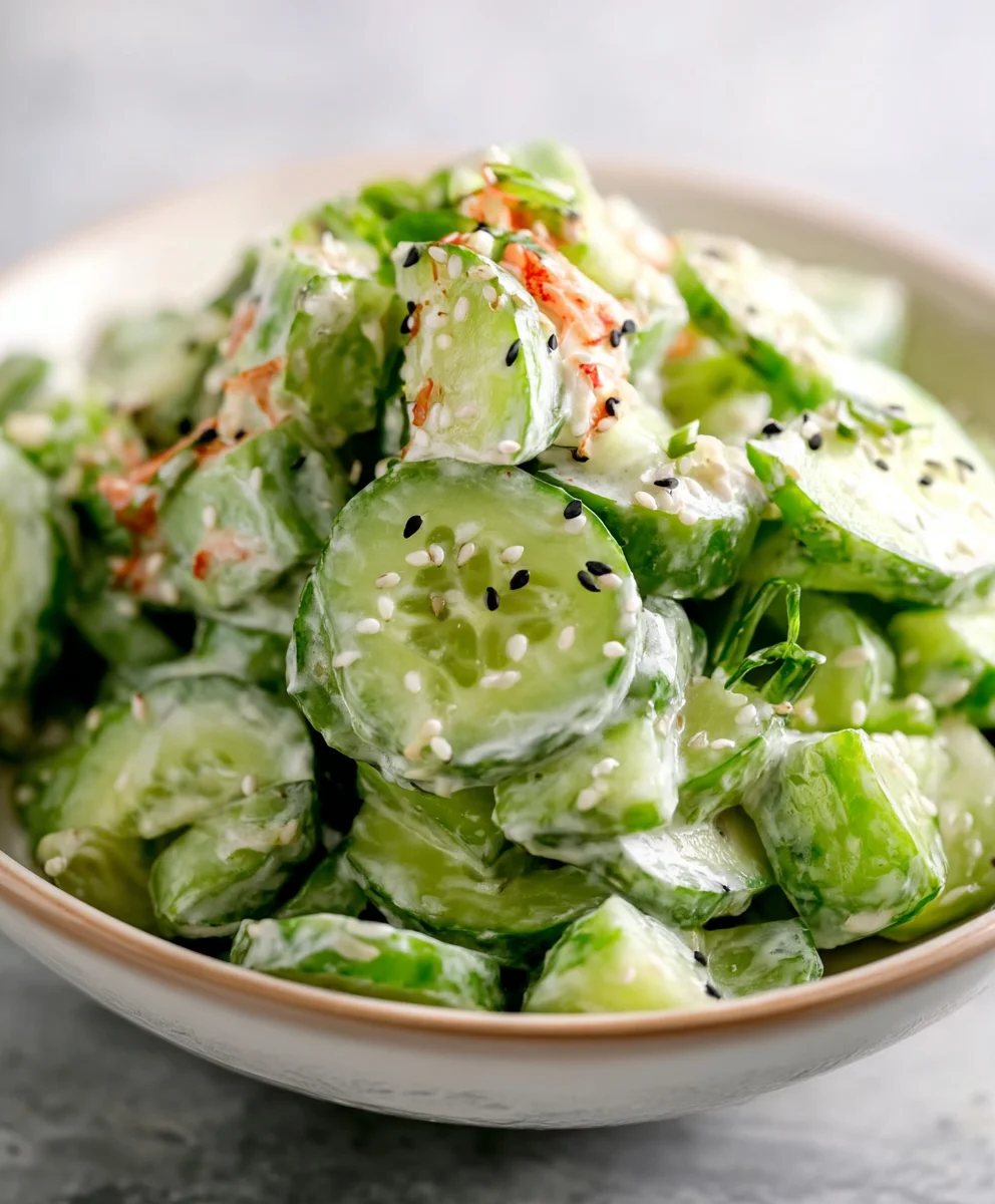 Easy California Roll Cucumber Salad - Fresh & Quick