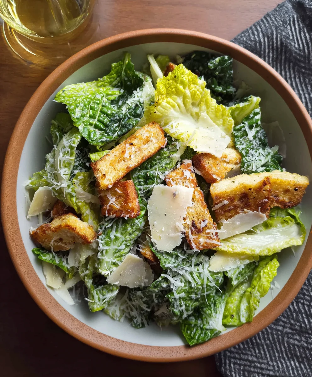 Easy Vegetarian Caesar Salad- Best Flavor
