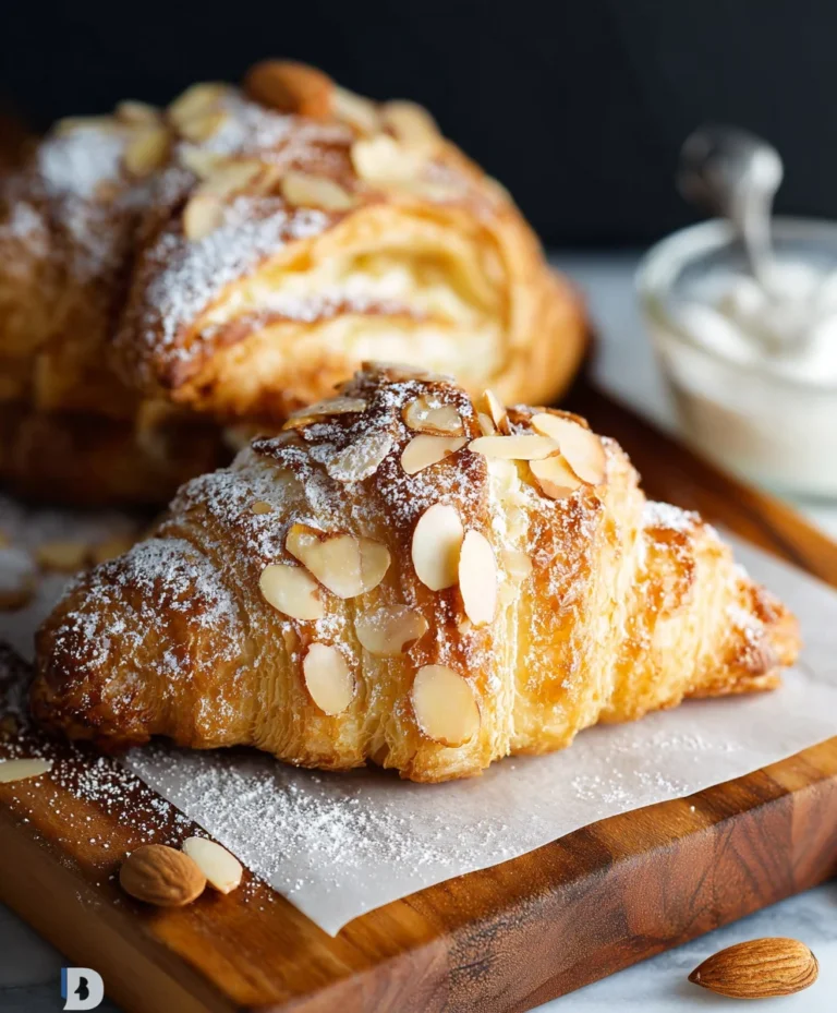Almond Cream Filled Croissants-Easy Flaky Pastries