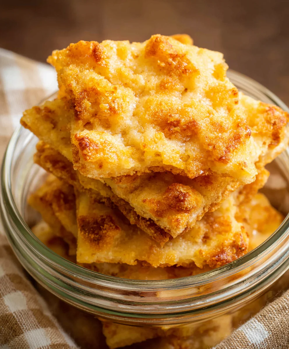 Sourdough Cheddar Crackers - Easy Homemade Crispy Bites