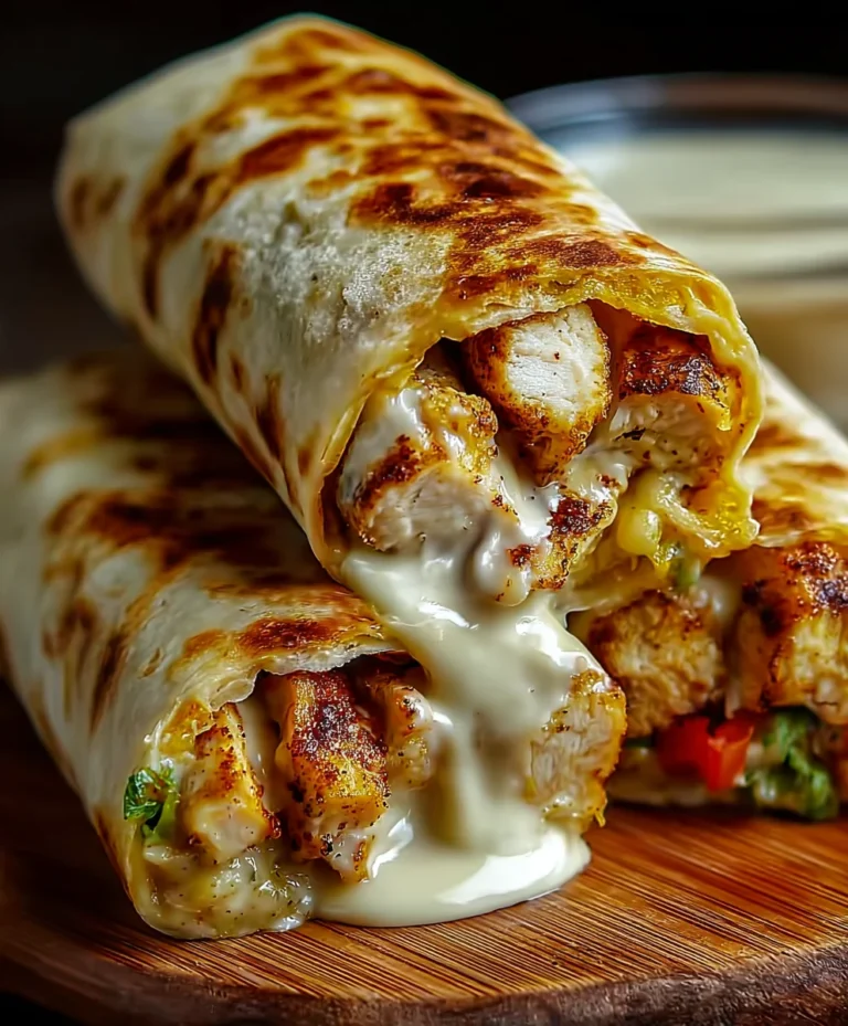 Cheesy Garlic Chicken Wraps Tasty Dinner Delight