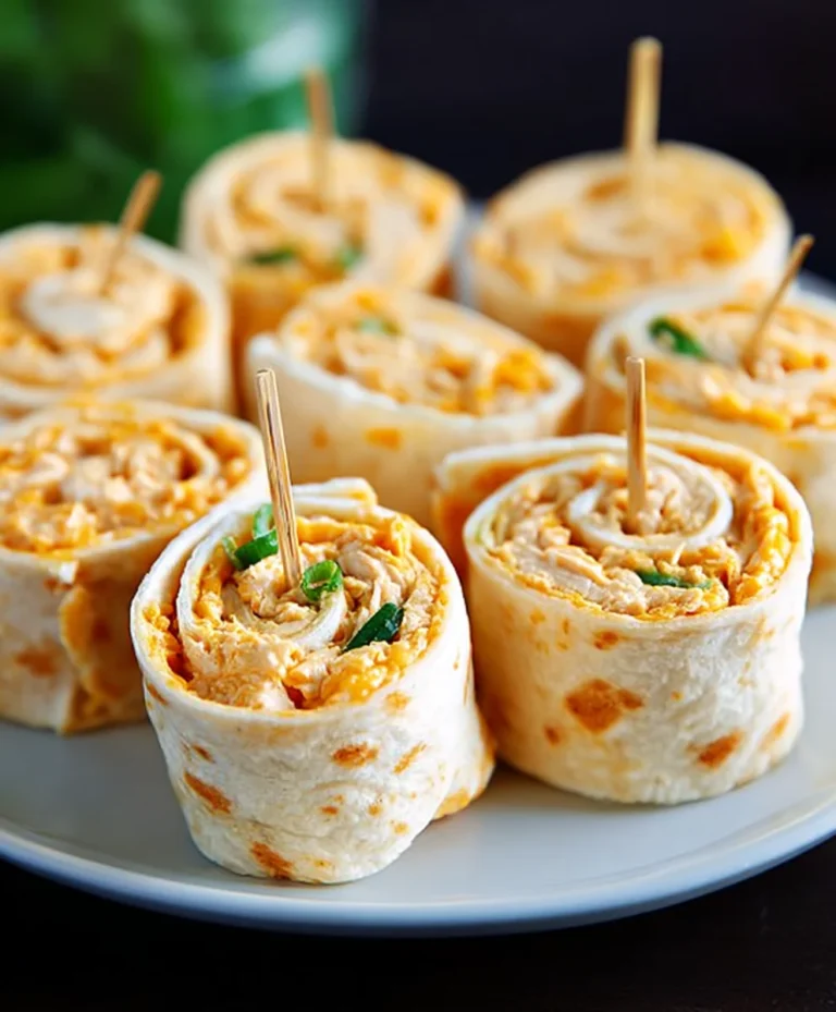 Spicy Buffalo Chicken Tortilla Pinwheels-Easy Appetizer