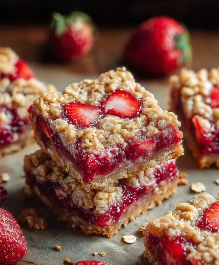 Easy Strawberry Oat Bars-Breakfast Deliciousness