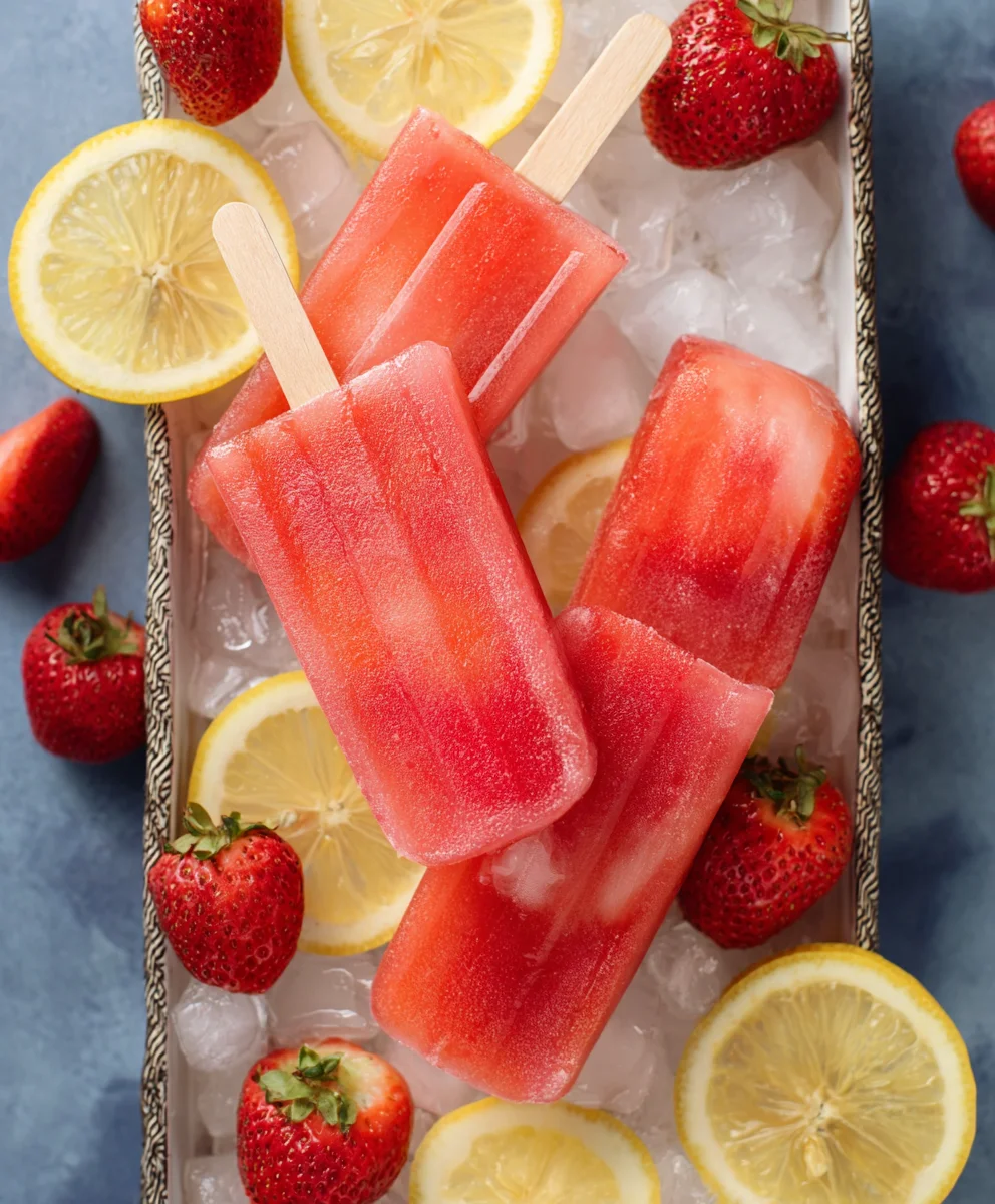 Strawberry Lemonade Popsicles - Refreshing Summer Treat