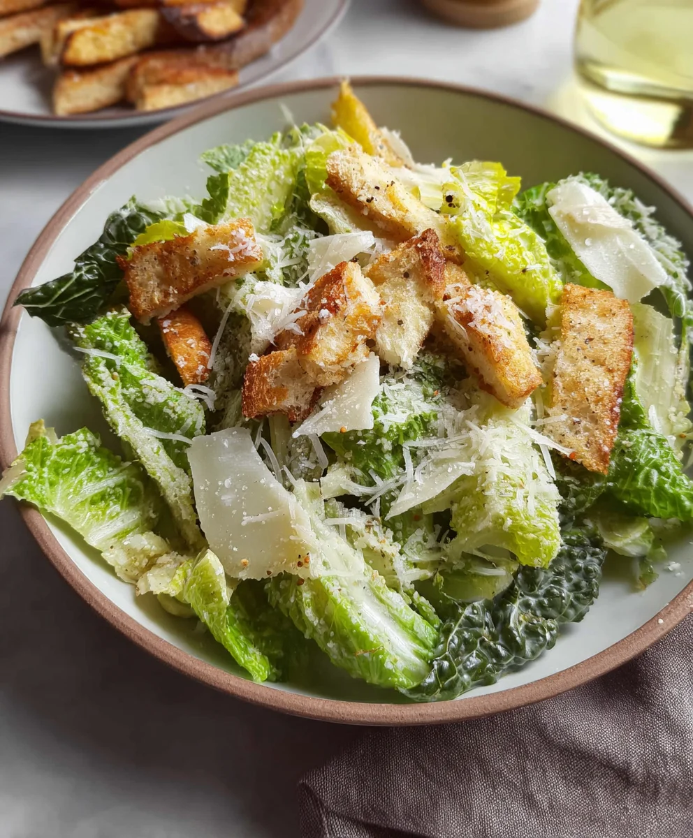 Easy Vegetarian Caesar Salad- Best Flavor
