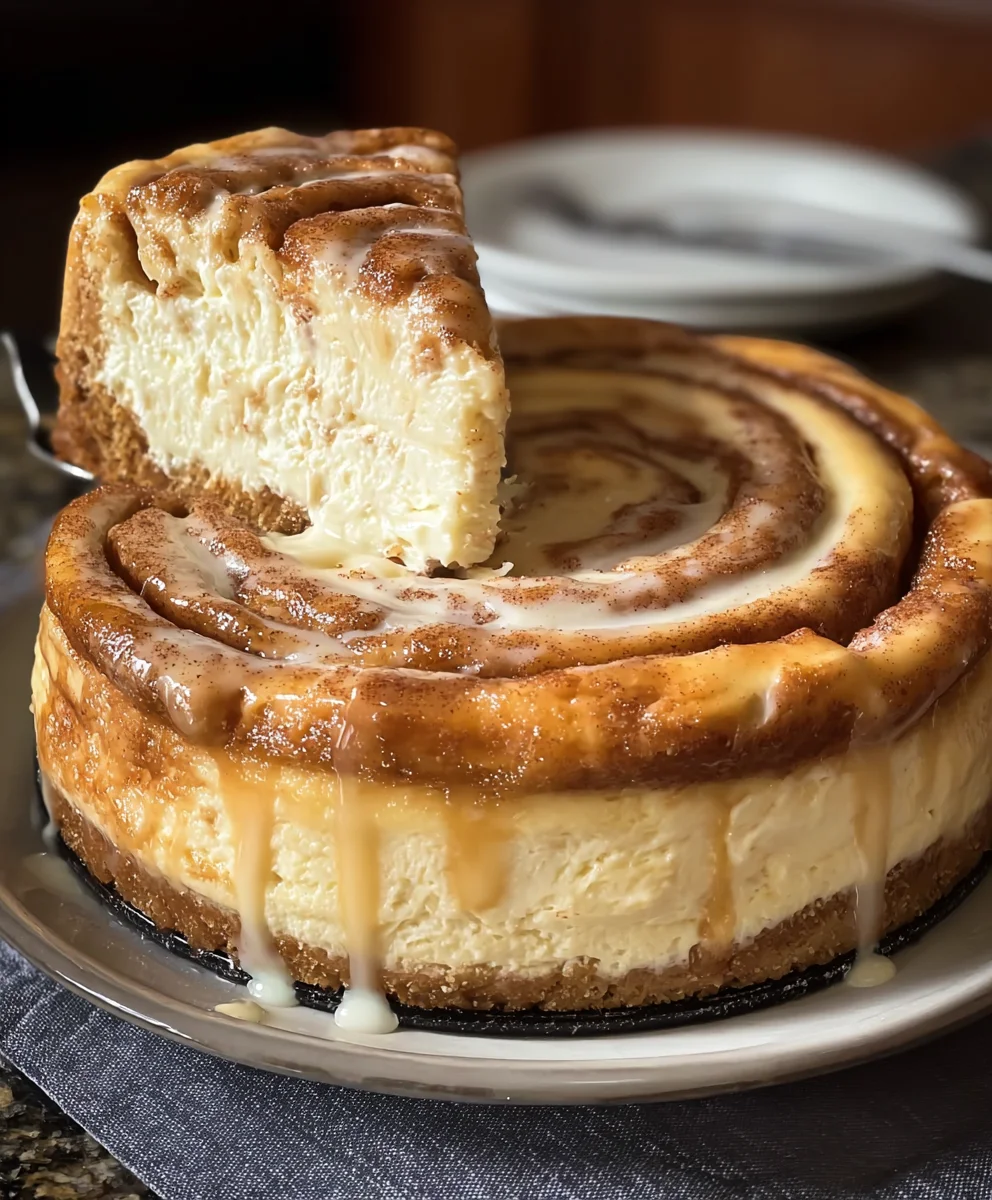 Cinnamon Roll Honeybun Cheesecake Dreamy Dessert