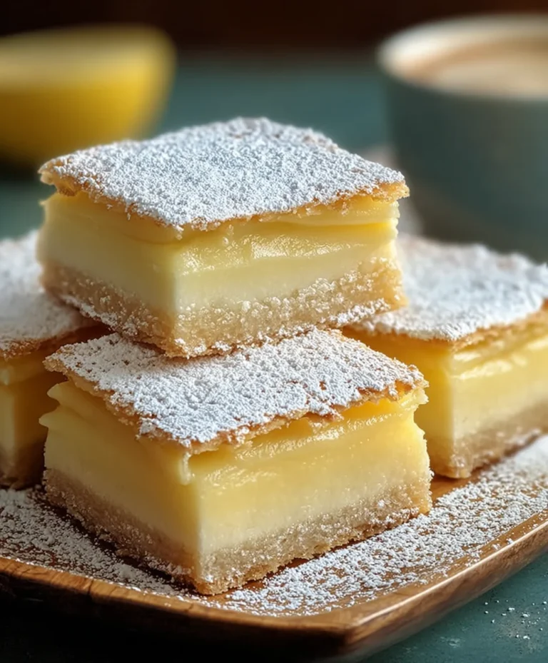 Easy Vanilla Custard Cream Squares Dessert Recipe