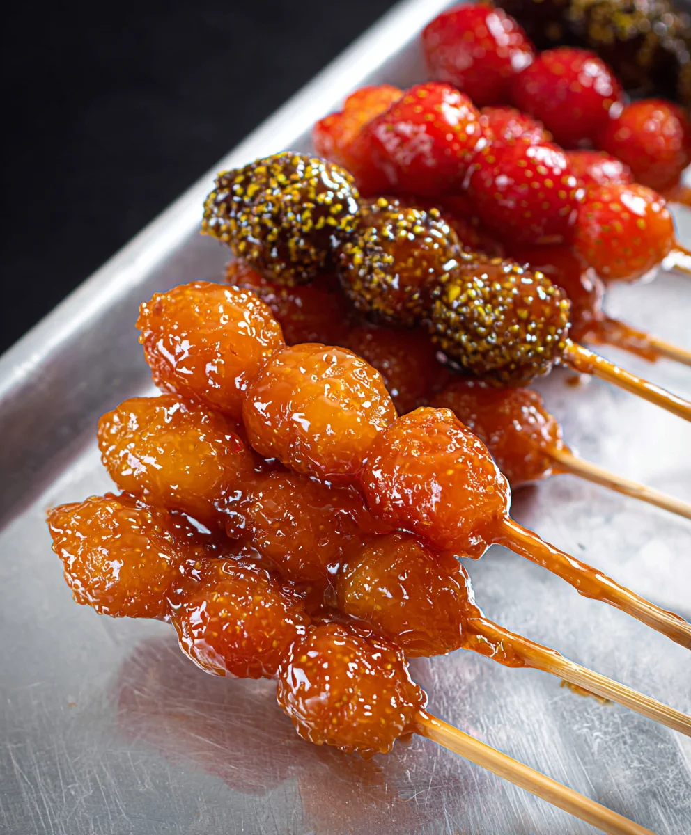 Easy Tanghulu Recipe - Sweet Candied Fruit Skewers