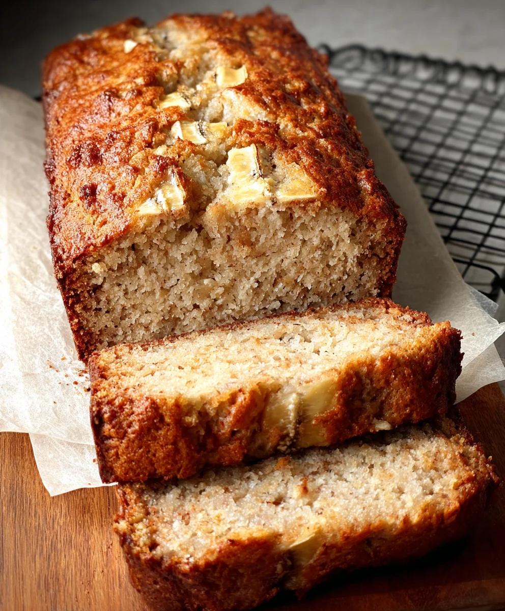 Moist Cottage Cheese Banana Bread - Easy Healthy Recipe
